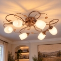 BRILAGI - Lampada da soffitto GRACE 6xE27/40W/230V Ø 79 cm patinata/rame