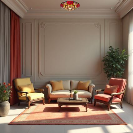 Brilagi - Lampada da soffitto in stile Tiffany GARLAN 2xE27/60W/230V