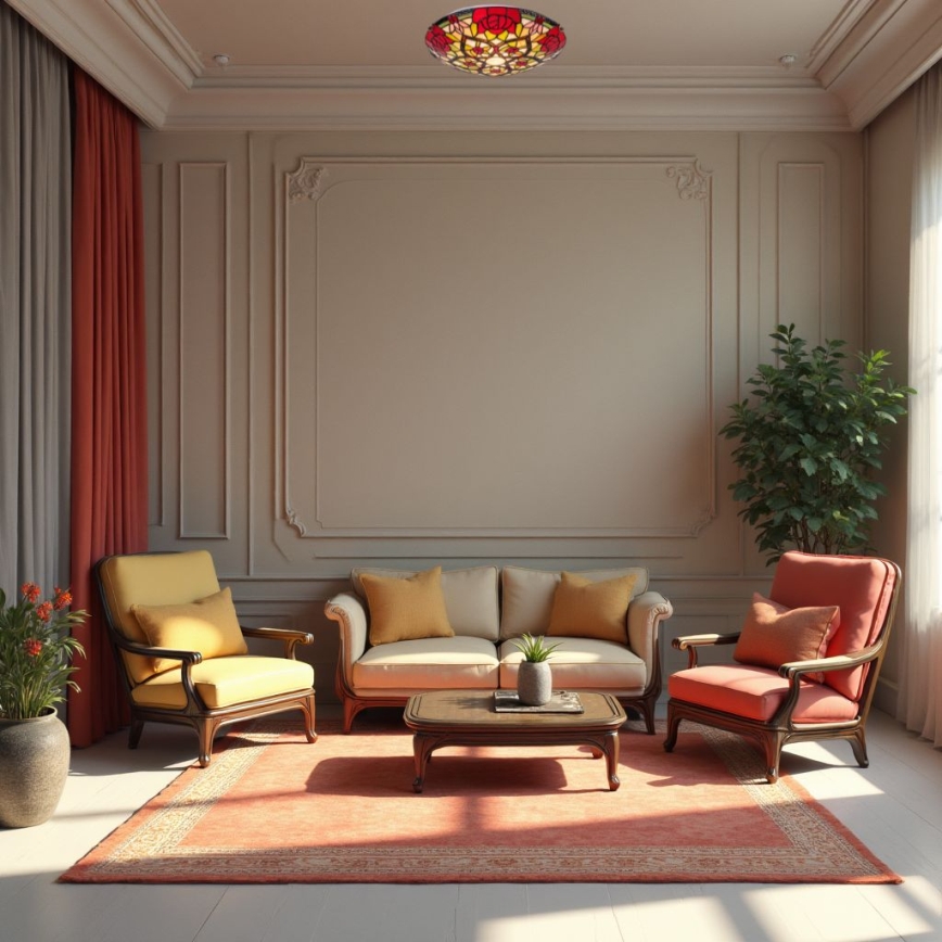 Brilagi - Lampada da soffitto in stile Tiffany GARLAN 2xE27/60W/230V