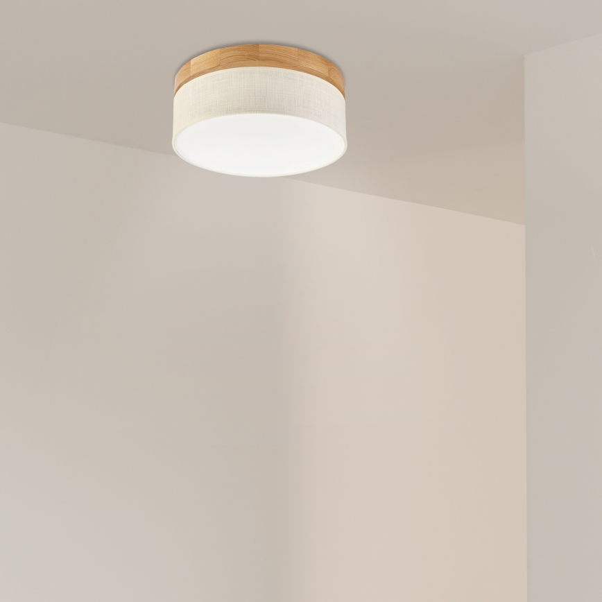 Brilagi - Lampada da soffitto LED BELLADONNA LED/20W/230V diam. 30 cm crema/rovere
