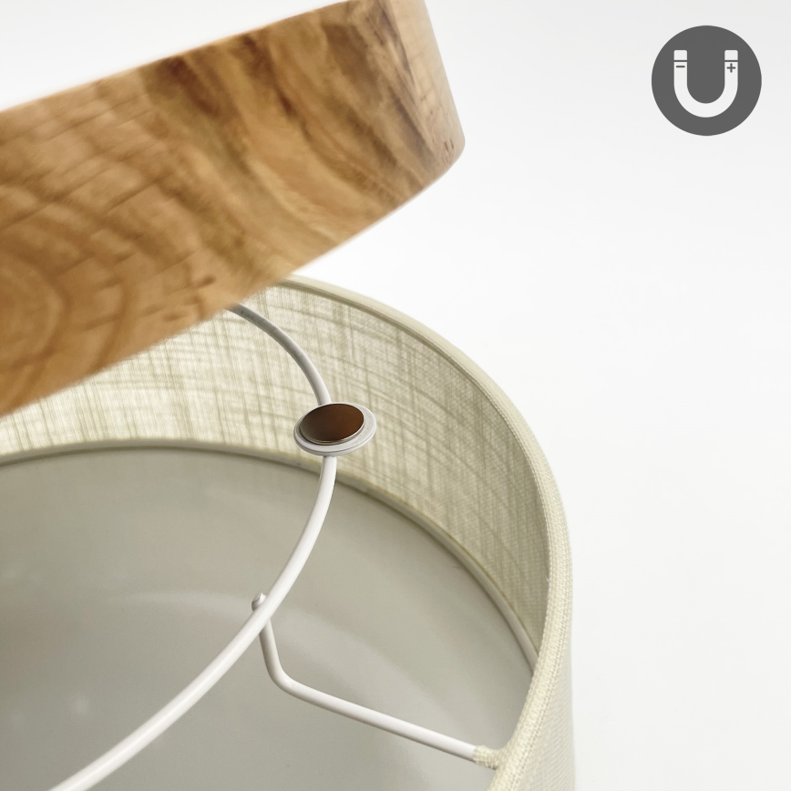 Brilagi - Lampada da soffitto LED BELLADONNA LED/20W/230V diam. 30 cm crema/rovere