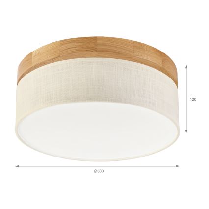 Brilagi - Lampada da soffitto LED BELLADONNA LED/20W/230V diam. 30 cm crema/rovere