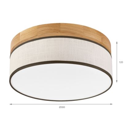 Brilagi - Lampada da soffitto LED BELLADONNA LED/20W/230V Ø 30 cm crema/rovere