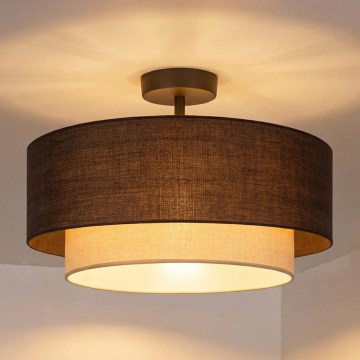 Brilagi - Lampada da soffitto LED BOHO ECO, 1xE27/10W/230V, Ø 40 cm, marrone/crema