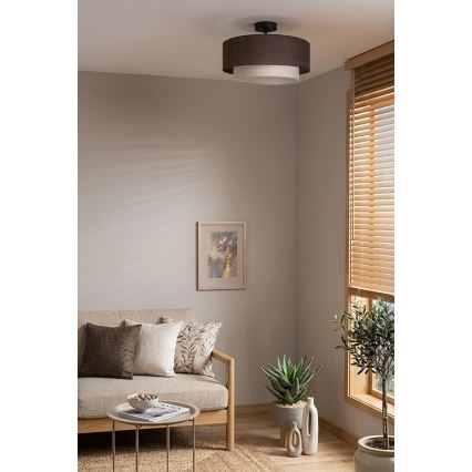 Brilagi - Lampada da soffitto LED BOHO ECO, 1xE27/10W/230V, Ø 40 cm, marrone/crema