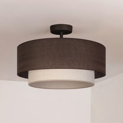 Brilagi - Lampada da soffitto LED BOHO ECO, 1xE27/10W/230V, Ø 40 cm, marrone/crema