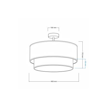 Brilagi - Lampada da soffitto LED BOHO ECO, 1xE27/10W/230V, Ø 40 cm, marrone/crema