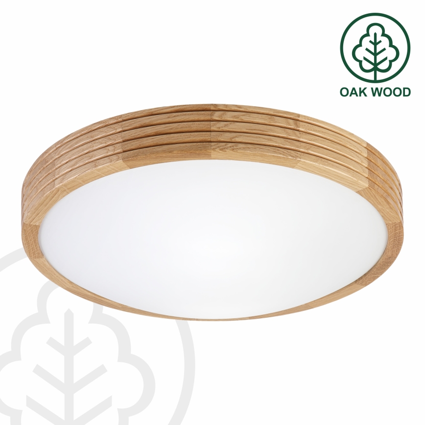 Brilagi - Plafoniera LED CARVALHO MODERN SLIM 2xE27/60W/230V Ø 37,5 cm rovere