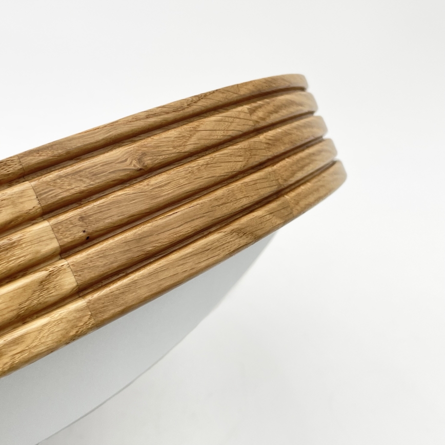 Brilagi - Plafoniera LED CARVALHO MODERN SLIM 2xE27/60W/230V Ø 37,5 cm rovere