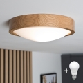 Brilagi - Lampada da soffitto LED CARVALHO SLIM 1xE27/60W/230V rovere diam. 27 cm