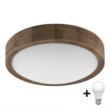 Brilagi - Lampada da soffitto LED CARVALHO SLIM 1xE27/60W/230V rovere noce diam. 27 cm