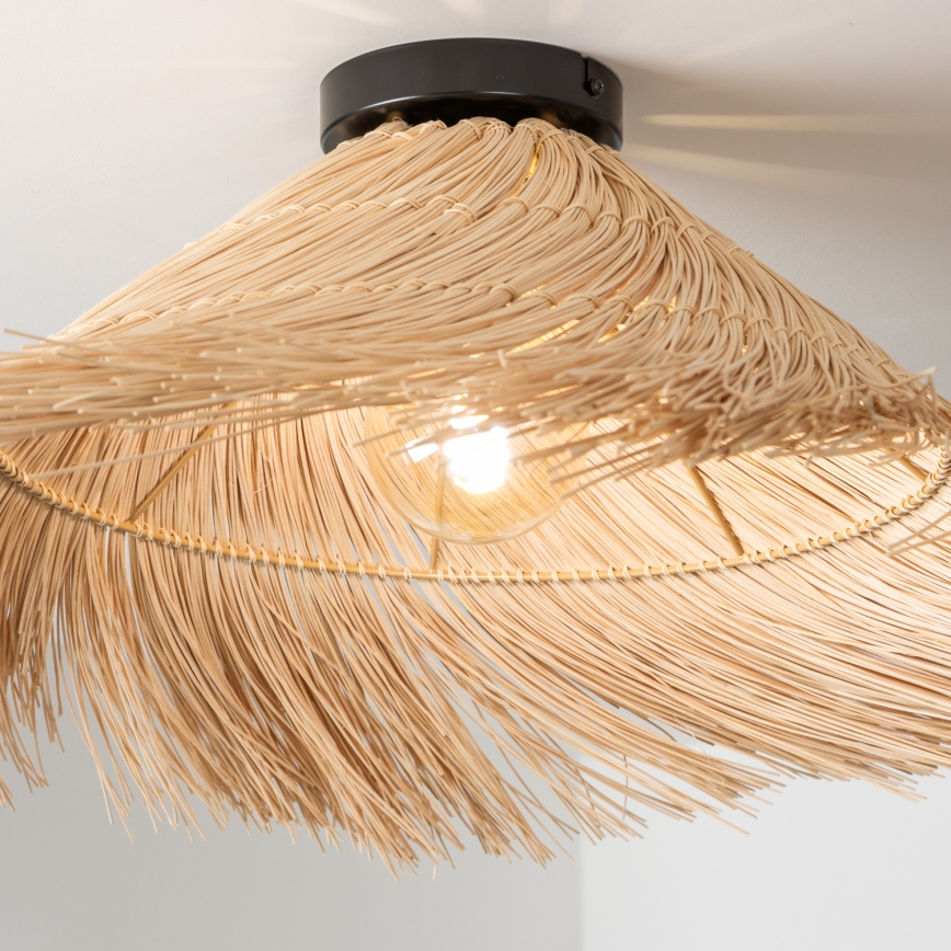 Brilagi - Lampada da soffitto LED CERIA BOHO 1xE27/40W/230V Ø 70 cm rattan