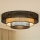 Brilagi - Lampada da soffitto LED DAKOTA LUNETA LED/12W/230V diam. 60 cm 3000K/4000K/6400K nero/rattan