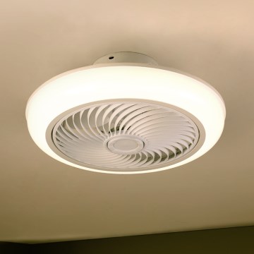 Brilagi - Lampada da soffitto LED dimmerabile con ventilatore LED/30W/230V 3000-6500K bianco + telecomando