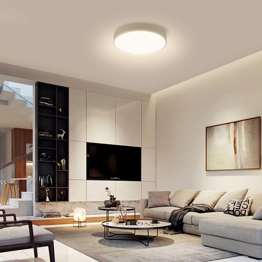 Brilagi - Lampada da soffitto LED dimmerabile POOL LED/36W/230V 3000-6000K diam. 30 cm beige + telecomando