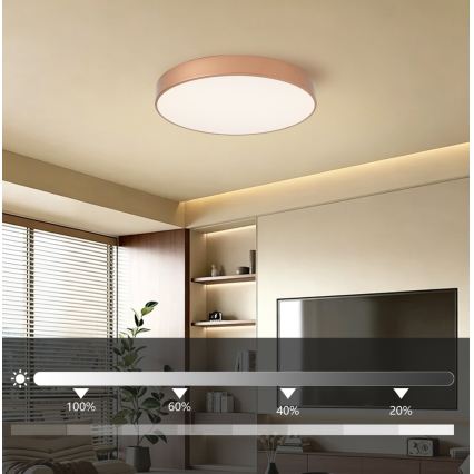 Brilagi - Plafoniera dimmerabile a LED POOL LED/60W/230V 3000-6000K Ø 50 cm finitura bronzo + telecomando