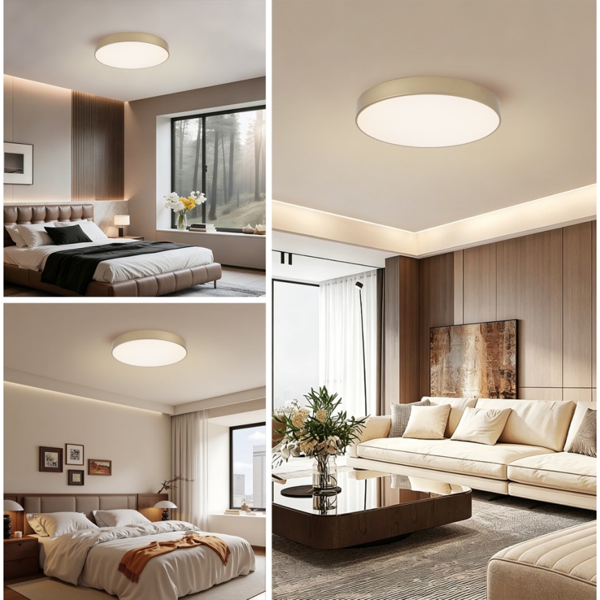 Brilagi - plafoniera LED dimmerabile POOL LED/60W/230V 3000-6000K diam. 50 cm oro + telecomando