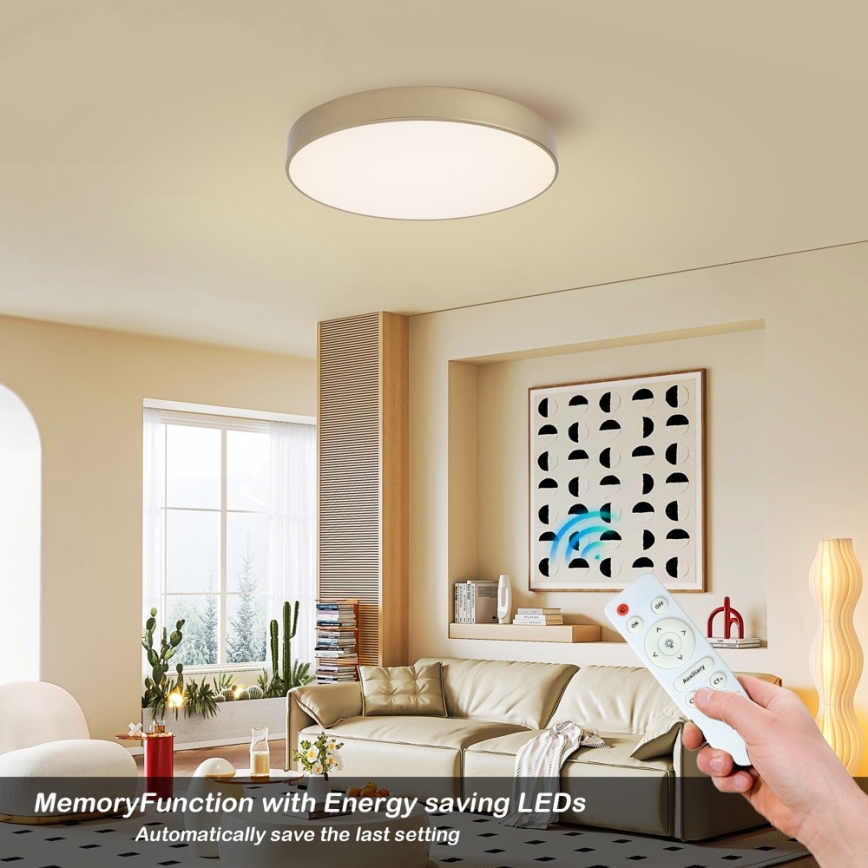 Brilagi - plafoniera LED dimmerabile POOL LED/60W/230V 3000-6000K diam. 50 cm oro + telecomando