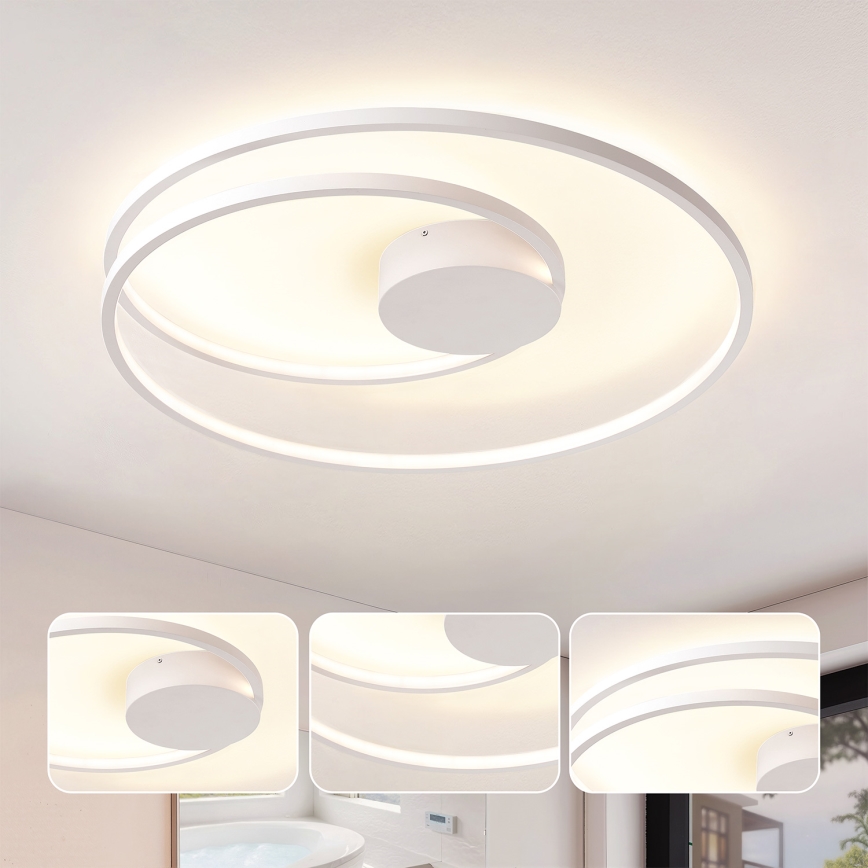 Brilagi - Plafoniera dimmerabile a LED TWISTER LED/75W/230V 3000-6000K diam. 70 cm bianco + telecomando