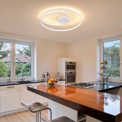 Brilagi - Plafoniera dimmerabile a LED TWISTER LED/75W/230V 3000-6000K diam. 70 cm bianco + telecomando