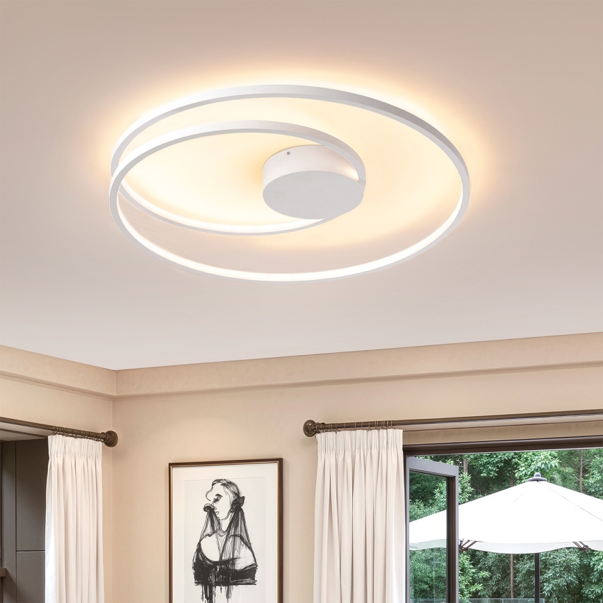 Brilagi - Plafoniera dimmerabile a LED TWISTER LED/75W/230V 3000-6000K diam. 70 cm bianco + telecomando