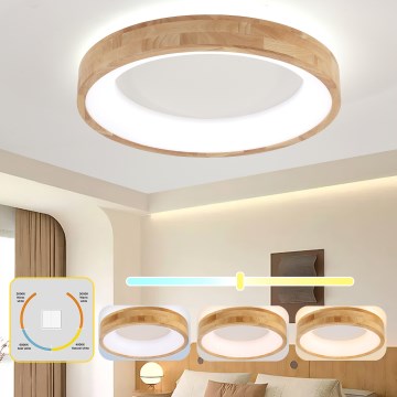 Brilagi - Lampada da soffitto LED FALCON WOOD LED/40W/230V 3000/4000/6000K diam. 60 cm in legno