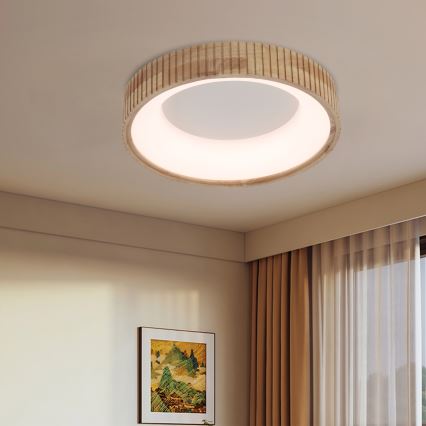 Brilagi - Plafoniera LED FALCON WOOD MODERN LED/30W/230V 3000/4000/6000K diam. 45 cm legno