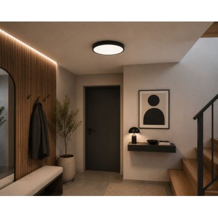 BRILAGI - Plafoniera LED da bagno ZENNA LED/24W/230V Ø 35 cm IP44 antracite