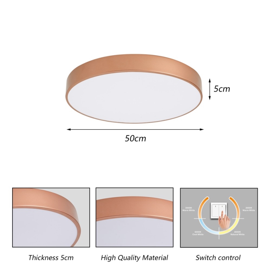 Brilagi - Plafoniera LED POOL LED/60W/230V 3000/4000/6000K Ø 50 cm bronzo