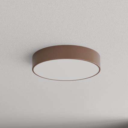 Brilagi - Plafoniera da soffitto per bagno con sensore di movimento e crepuscolare CLARE 3xE27/24W/230V Ø 40 cm marrone IP54