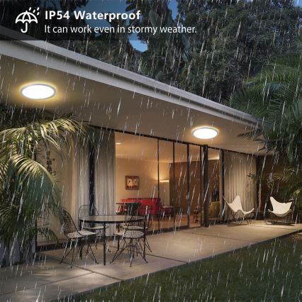 Brilagi - Plafoniera LED da soffitto per bagno ULTRA SLIM LED/12W/230V Ø 22,5 cm argento IP54