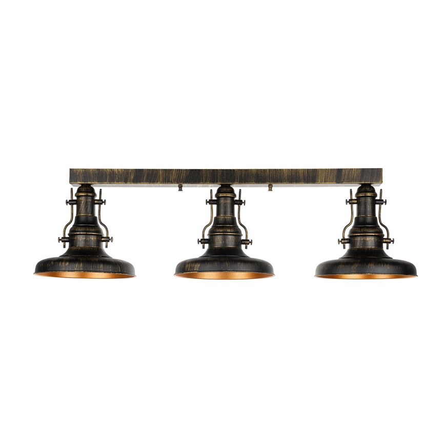 Brilagi - Lampada da soffitto PYRONIC 3xE27/40W/230V bronzo/patina
