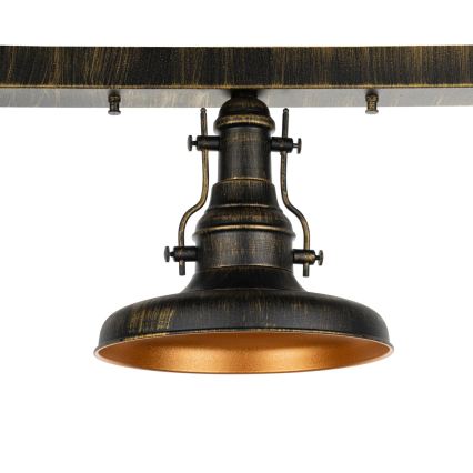 Brilagi - Lampada da soffitto PYRONIC 3xE27/40W/230V bronzo/patina