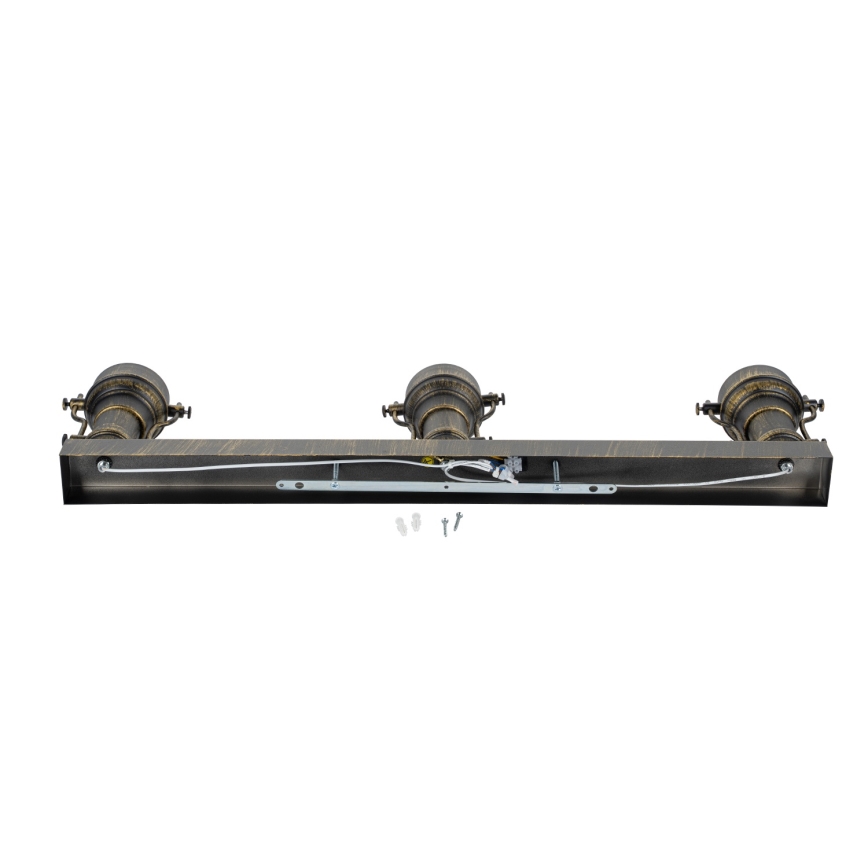 Brilagi - Lampada da soffitto PYRONIC 3xE27/40W/230V bronzo/patina