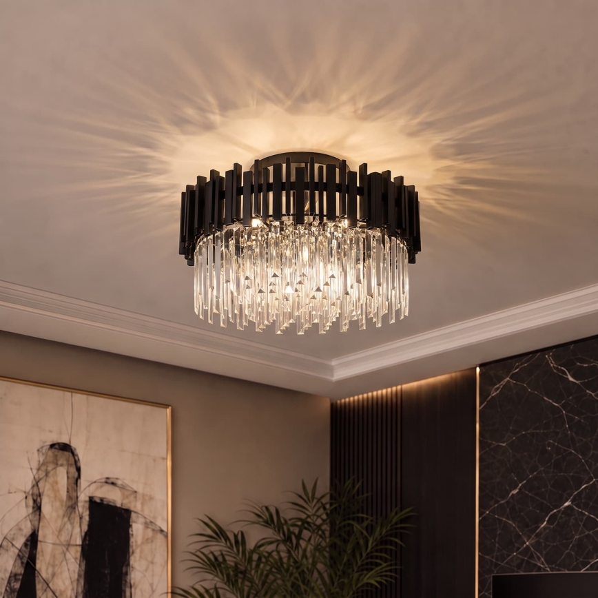 BRILAGI - Lampada da soffitto VERVE 6xE14/40W/230V Ø 60 cm nero