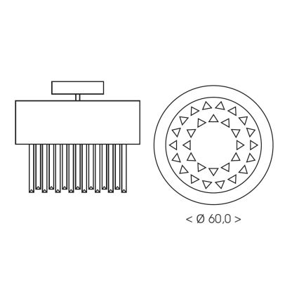 Brilagi - Lampada da soffitto VERVE 6xE14/40W/230V Ø 60 cm nero