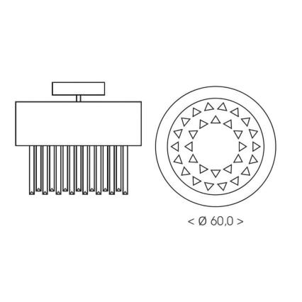 BRILAGI - Lampada da soffitto VERVE 6xE14/40W/230V Ø 60 cm nero