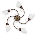 BRILAGI - Lampada da soffitto VINE 5xE27/40W/230V Ø 75 cm patina/ottone