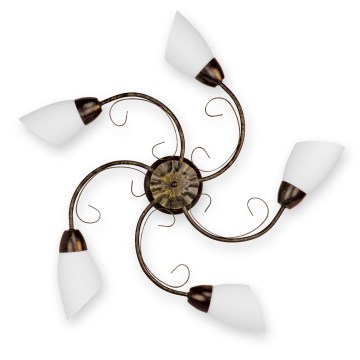 BRILAGI - Lampada da soffitto VINE 5xE27/40W/230V Ø 75 cm patina/ottone