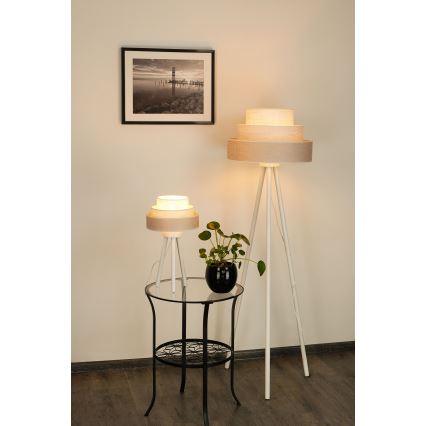 Brilagi - Lampada da tavolo ALASKA LUNETA 1xE27/15W/230V grigio/color crema