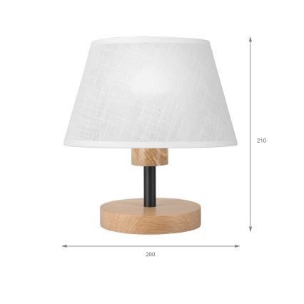 Brilagi - Lampada da tavolo ANTHONY 1xE27/60W/230V quercia/bianco