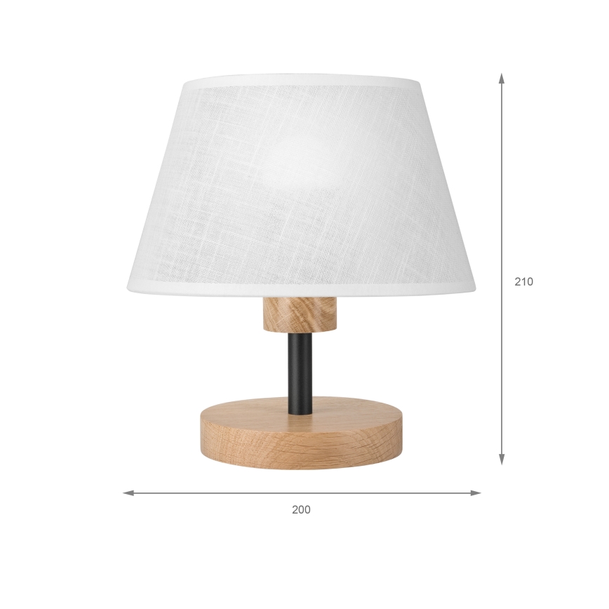 Brilagi - Lampada da tavolo ANTHONY 1xE27/60W/230V quercia/bianco