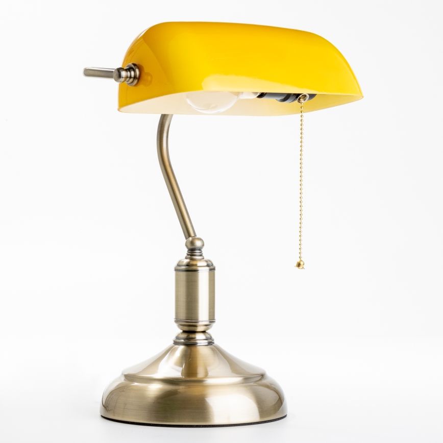 Brilagi - Lampada da tavolo BANK OFFICE 1xE27/60W/230V ottone/arancione
