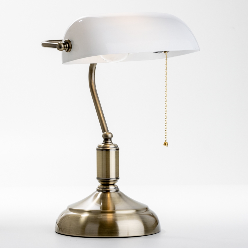 Brilagi - Lampada da tavolo BANK OFFICE 1xE27/60W/230V ottone/bianco