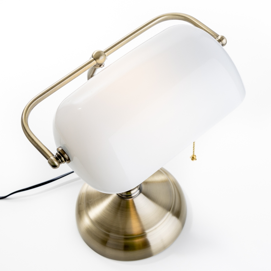 Brilagi - Lampada da tavolo BANK OFFICE 1xE27/60W/230V ottone/bianco