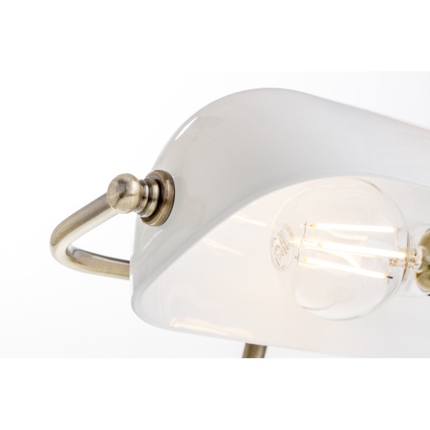 Brilagi - Lampada da tavolo BANK OFFICE 1xE27/60W/230V ottone/bianco