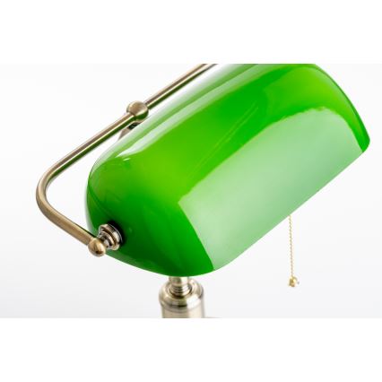 Brilagi - Lampada da tavolo BANK OFFICE 1xE27/60W/230V ottone/verde