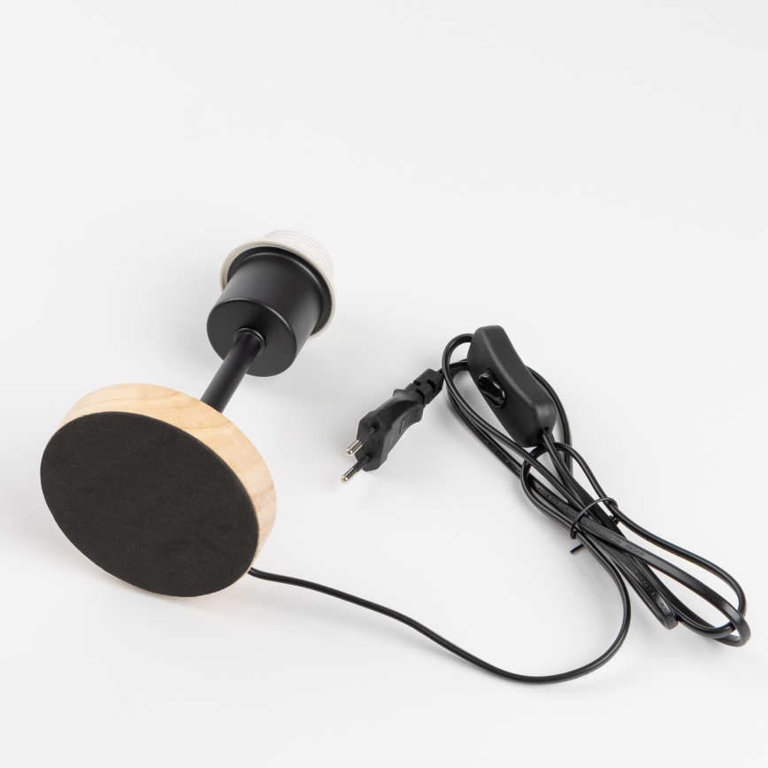 BRILAGI - Lampada da tavolo per bambini BOBO WOOD 1xE27/25W/230V rovere/nero/bianco/orsetti