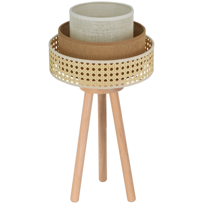 Brilagi - Lampada da tavolo CEDAR LUNETA 1xE27/15W/230V beige/marrone/color crema