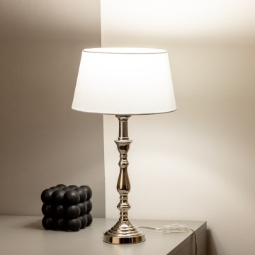Brilagi - Lampada da tavolo CERIA 1xE27/60W/230V cromo lucido/bianco